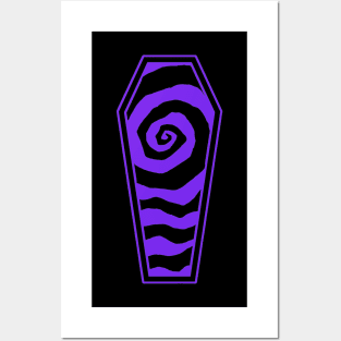 Purple Coffin Swirl Posters and Art